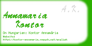 annamaria kontor business card