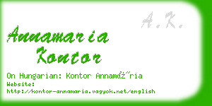 annamaria kontor business card